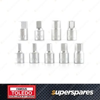 Toledo Oil Drain Plug Socket Set - 3/8" Square Drive Sockets 36mm