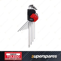 Toledo Hex Key Set Ball Point Stubby Metric - Constructed from SNCM-V Steel