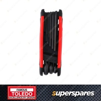 Toledo Hex Key Folding Set Metric - Constructed of Heavy Duty CR-V Steel