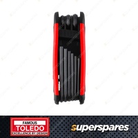 Toledo Hex Key Folding Set Imperial - Constructed of Heavy Duty CR-V Steel