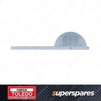 Toledo 300mm Protractor 180 Degree - Professional Stainless Steel Double Blade