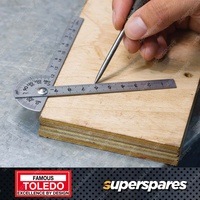 Toledo 100mm Protractor Mini 180 Degree - Stainless Steel Made in Japan