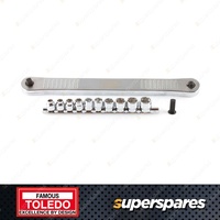 Toledo Ratchet Extension Drive Bar - Features 8mm-17mm Low Profile Sockets