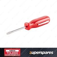 Toledo Flat Blade Pocket Screwdriver - Features Handy Steel Pocket Clip