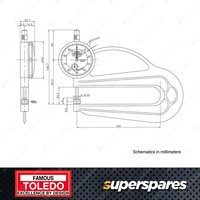 Toledo Deep Thickness Gauge - Metric Lever Type Ceramic Body Made in Japan
