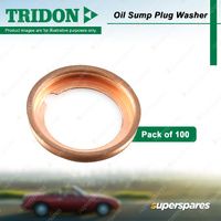 Tridon Oil Sump Plug Washer Trade Packs - 100 Copper Washers Suits 3/8 BSPP