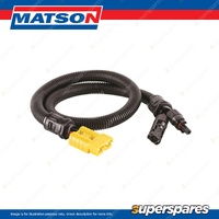 Matson MC4 Solar Cable - 800mm 50A Yellow Connector to MC4 Solar Connector