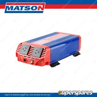 Matson 1000 Watt Pure Sine Inverter - Stable Power No Interference
