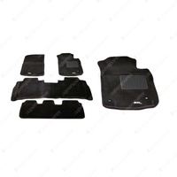 3 Rows Trufit 3D Carpet Mats Kagu Series Black for Nissan Patrol Y62 2013-On