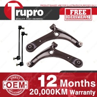 Trupro Front Lower Control Arm Sway Bar Link Kit for Dodge Caliber PM 06-10