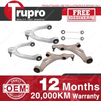 Trupro Front Upper Lower Control Arm Sway Bar Link Kit for Audi Q7 09/06-On