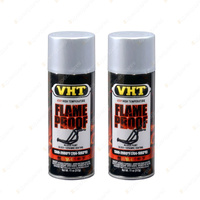 2 xVHT Flame Proof High Heat Coating Header And Exhaust Spray Paint Silver SP106