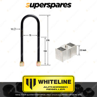 Whiteline Rear Lowering block kit for TOYOTA HILUX RN10 13 15 16 RN20 22 25 27