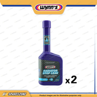 2 x Wynn's Radiator Stop Leak 325ML - Prevents Head Gasket Seepage & Corrosion