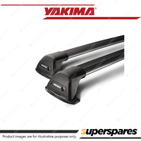 2 x Yakima Flush Bar 115cm Black S9YB Roof Rack Bar Powder-Coated Finish