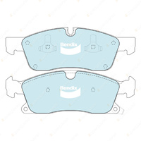 8Pcs Front + Rear Bendix 4WD Brake Pads Set for Jeep Grand Cherokee WK2 WK AWD