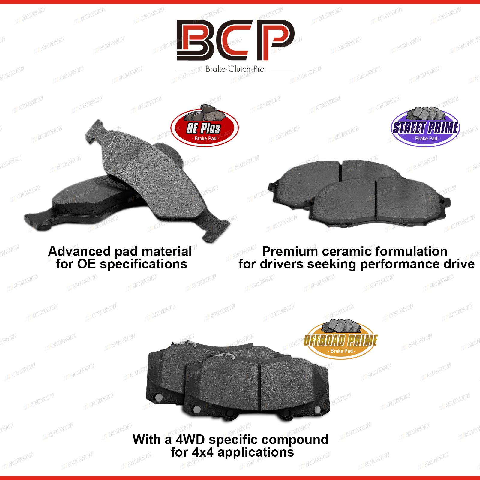 8pcs BCP Front + Rear 4WD Brake Pads Set for Jeep Cherokee