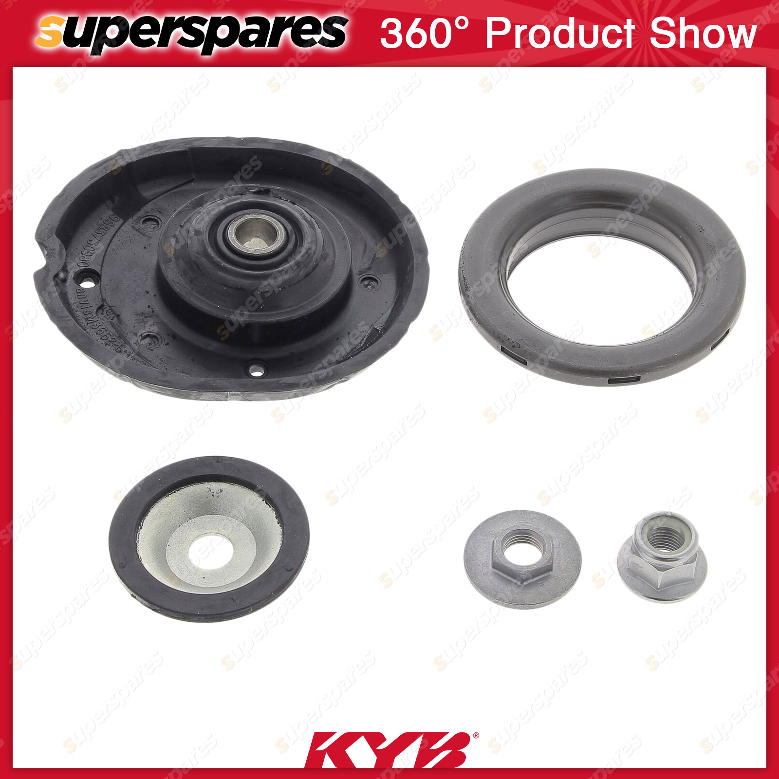 2x KYB Front Strut Top Mounts for Peugeot 208 1.2 1.4 1.6 FWD Hatchback