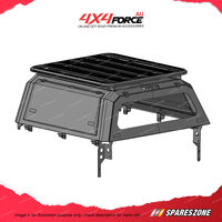 Ute Tub Canopy & 150x125cm Roof Rack Flat Platform for Toyota Hilux Revo 15-On