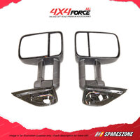 2 x Door Mirrors with Electric Signal Light On Cover for Isuzu D-Max 12-On MU-X