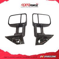 2 x Door Mirrors with Electric Signal Light On Black Cover for Mazda BT-50 12-20