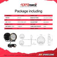 7 Inch LED Round Driving Lights With Brackets Offroad SUV 4x4 Truck Headlights