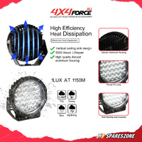 9 Inch LED Round Driving Lights Offroad Headlight + Wiring Loom Harness Kit