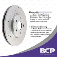 BCP Front + Rear Slotted Disc Brake Rotors for Nissan NX B13 Coupe 2.0L