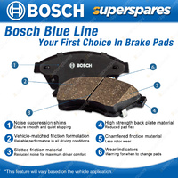 Front + Rear Disc Rotors Bosch Brake Pads for Mitsubishi Pajero NT NW 3.2L