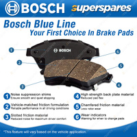 Front BCP Disc Rotors + Bosch Brake Pads for Alfa Romeo 164 3.0L 1992-1998 281mm