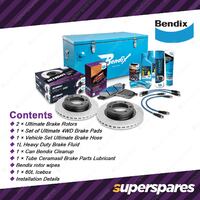 Bendix Ultimate 4WD Front Brake Upgrade Kit for Toyota Hilux GUN125 126 GGN125