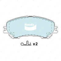 8Pcs Bendix Front + Rear 4WD Brake Pads for Nissan X-Trail T32 1.6L 2.0L 2.5L