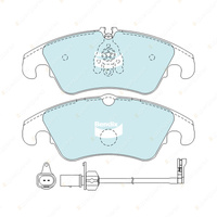 8Pcs Bendix Front + Rear Euro Brake Pads for Audi A4 B8 8K2 8K5 2.0L 2008-2015