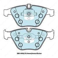 8Pcs Bendix Front + Rear Euro Brake Pads for BMW 530d E60 RWD 170kW 2005-2007