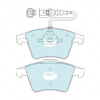 8x Bendix Front + Rear Euro Brake Pads for Volkswagen Touareg 7L6 7LA 7L7 PR 1KE