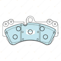 8x Bendix Front + Rear Euro Brake Pads for Volkswagen Touareg 7L6 7LA 7L7 PR 1LB