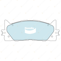 8Pcs Bendix Front + Rear GCT Brake Pads for Toyota Camry ACV40 2.4L 2006-2011