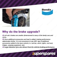 Bendix Rear ULT4WD Big Brake Upgrade Kit for Toyota Land Cruiser HZJ HDJ FZJ 79