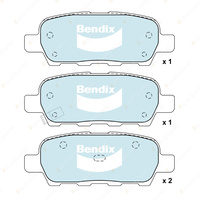 8Pcs F + R Bendix 4WD Brake Pads Set for Nissan Elgrand E5 E51 X-Trail T30