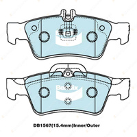 8Pcs Front + Rear Bendix Euro Brake Pads Set for Mercedes Benz SL R129 R230 R231