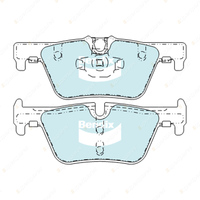 8Pcs Front + Rear Bendix Euro Brake Pads Set for BMW 2 F45 220 i 225 i FWD