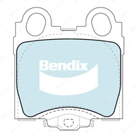 8Pcs Bendix GCT Brake Pads Set for Toyota Mark II JZX110 2.5 206 kW RWD Sedan