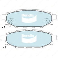 8pcs F + R Bendix ULT+ Brake Pads Set for Subaru Impreza GE GH GR GH7 GG GJ GP