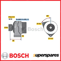 Bosch Alternator for Mercedes Benz CL500 CL55 AMG C215 S280 S320 S430 S500 W220