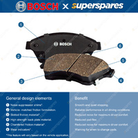 4 x Rear Bosch Blue Line Disc Brake Pads for Volkswagen Beetle Bora Caddy EOS