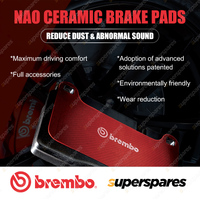 Front Brembo UV Disc Brake Rotors NAO Ceramic Brake Pads for Opel Astra T98 1.6L