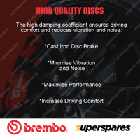 2x Front Brembo UV Coated Disc Brake Rotors for Audi Q5 8RB PR 1LB 1LC 1LE 1LP