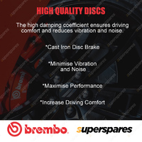 2x Rear Brembo UV Disc Brake Rotors for Mercedes Benz A-Class W176 -Sport 276mm