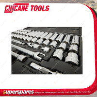 56 Pcs of Chicane 1/4" & 3/8" Drive Socket Set - Include Socket Handle Bit