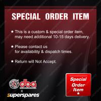 DBA Slotted Rear Disc Brake Rotors for Honda Civic Ferior ES EU 2000-2006 Solid